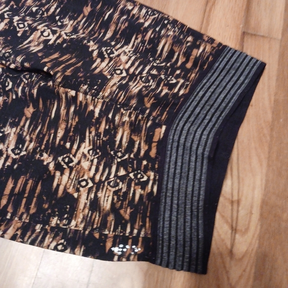 FP Movement Free People Leggings Ladies XS Brown Black Abstract Straight Leg - Picture 6 of 7